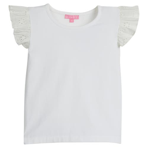 BISBY Kids' Knit Eyelet Tank in White at Nordstrom, Size 2T