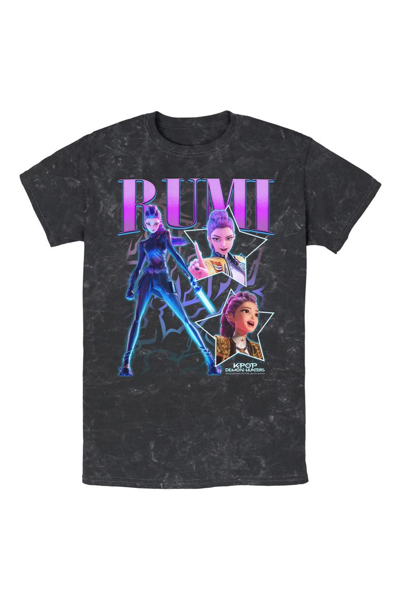 Men's Rumi Super Star Logo Short Sleeve Graphic T-Shirt, Main, color, Black