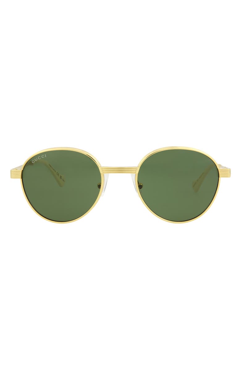 Gucci 51mm Round Novelty, Main, color, Gold Gold Green