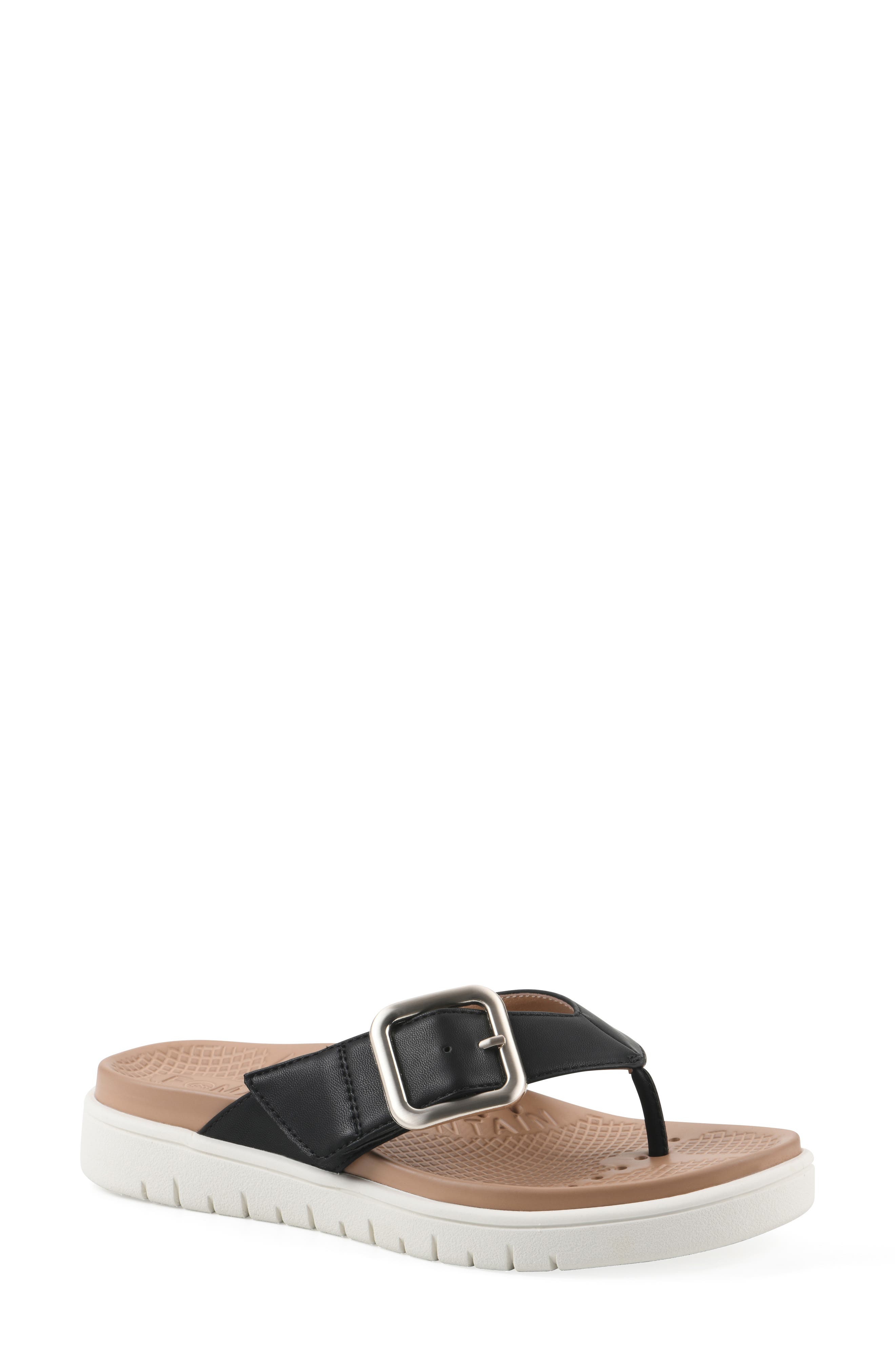 White Mountain Footwear Nalla Recovery Foam Thong Sandal