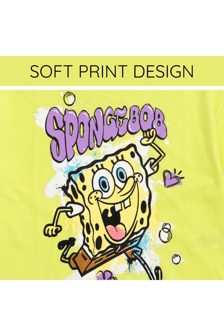 Cropped Tee and Tulle Skort Set, Alternate, color, SpongeBob Lime Black