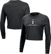 Nike Women's Nike Black WNBA Team 13 Cropped Tri-Blend Long Sleeve T-Shirt
