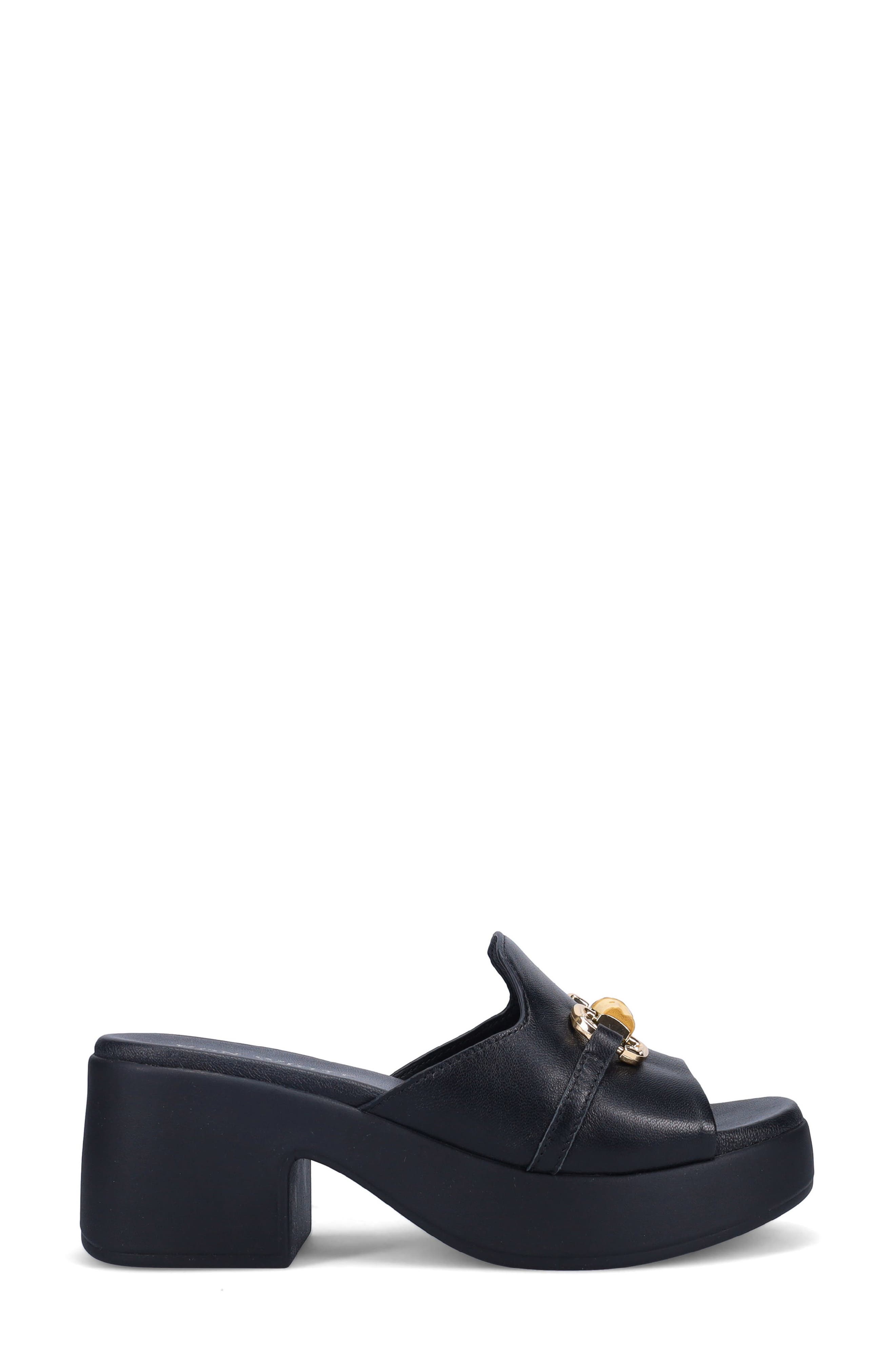 Ron White Gwyna Platform Slide Sandal, Alternate, color, Onyx