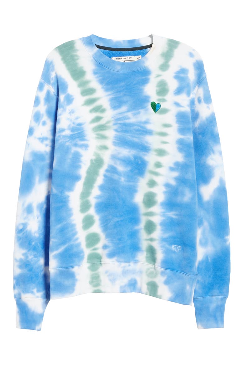 Tie Dye French Terry Sweatshirt, Alternate, color, VOLLEY BLUE TIE DYE