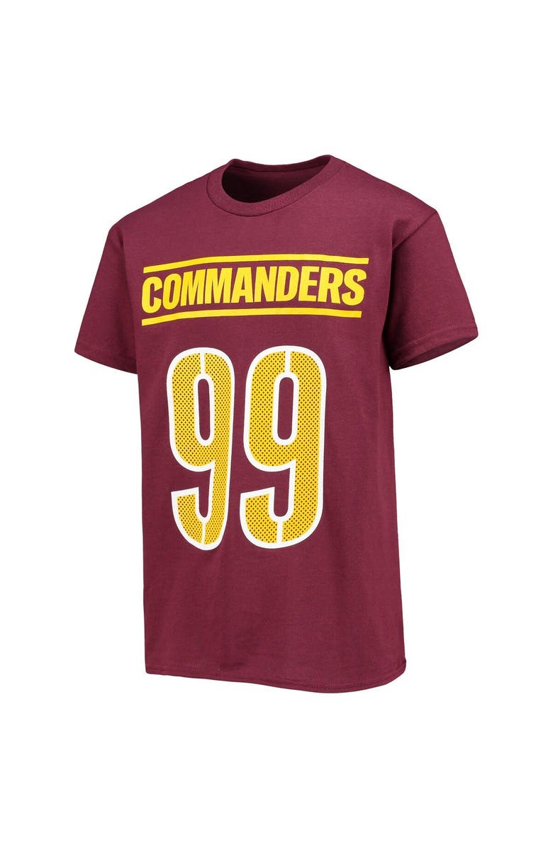 Outerstuff Youth Chase Young Burgundy Washington Commanders Mainliner Player Name & Number T-Shirt, Alternate, color, 