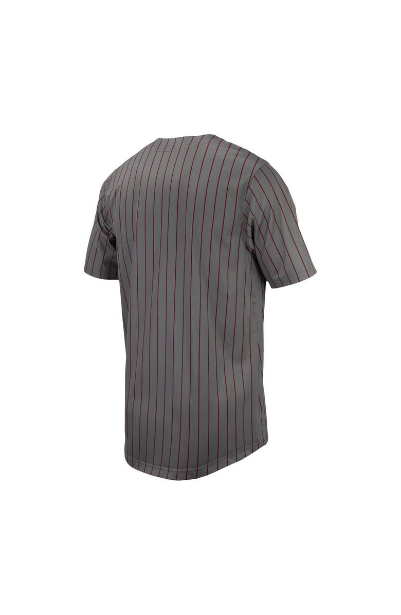 Nike Men's Nike Steel USC Trojans Pinstripe Replica Full-Button Baseball Jersey, Alternate, color, 