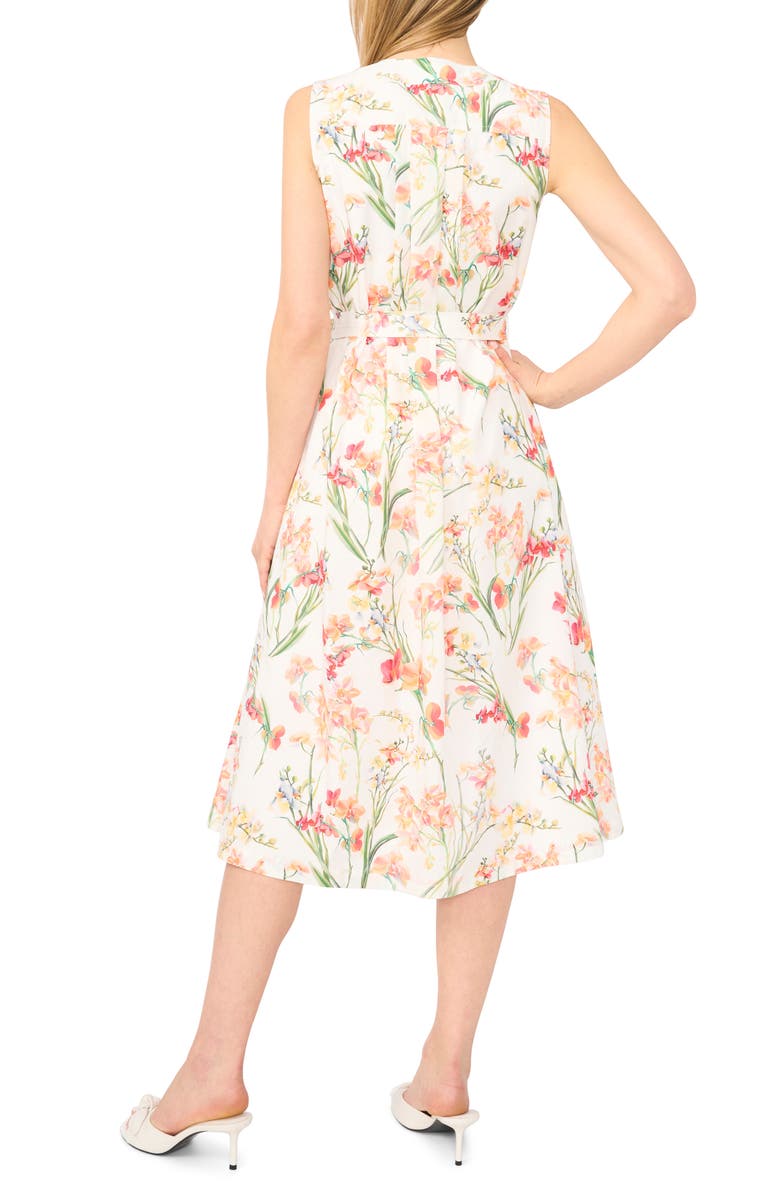 Ted Baker Aubree Floral Wrap Front Midi Dress, Alternate, color, Ultra White