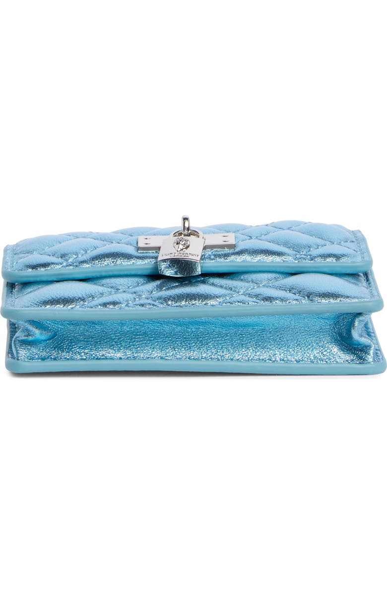 KG Kurt Geiger Micro Brixton Quilted Shoulder Bag, Alternate, color, Medium Blue