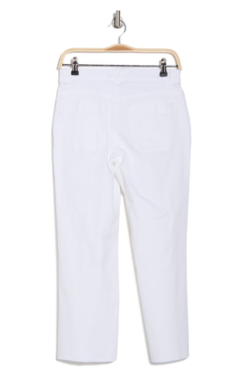 Democracy High Waist Raw Hem Crop Flare Leg Jeans, Alternate, color, 