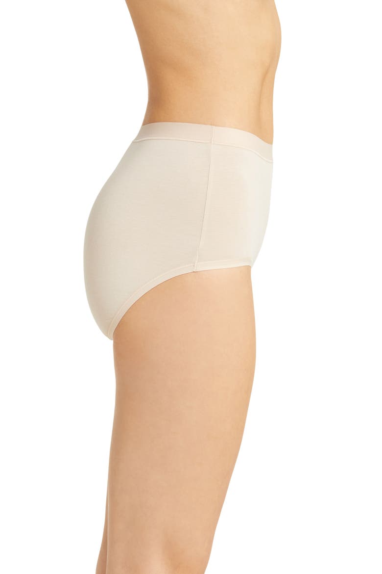 Understated Cotton Blend Briefs, Alternate, color, SAND