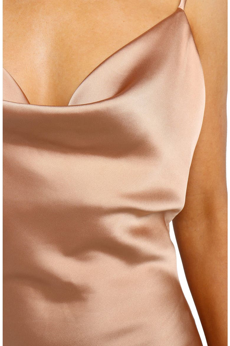 Cyprus Satin Slipdress, Alternate, color, GOLD