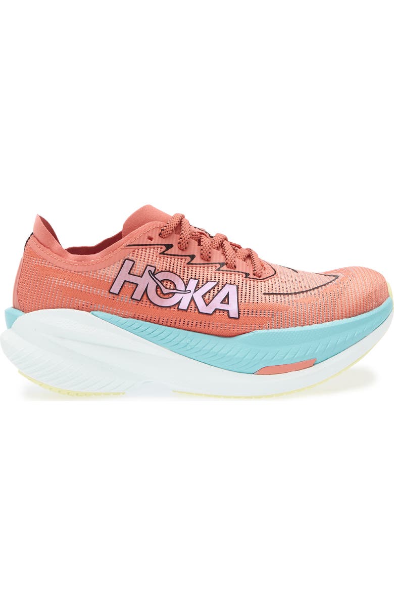 HOKA Mach X 2 Running Shoe - Wide Width, Alternate, color, Grapefruit / Electric Coral