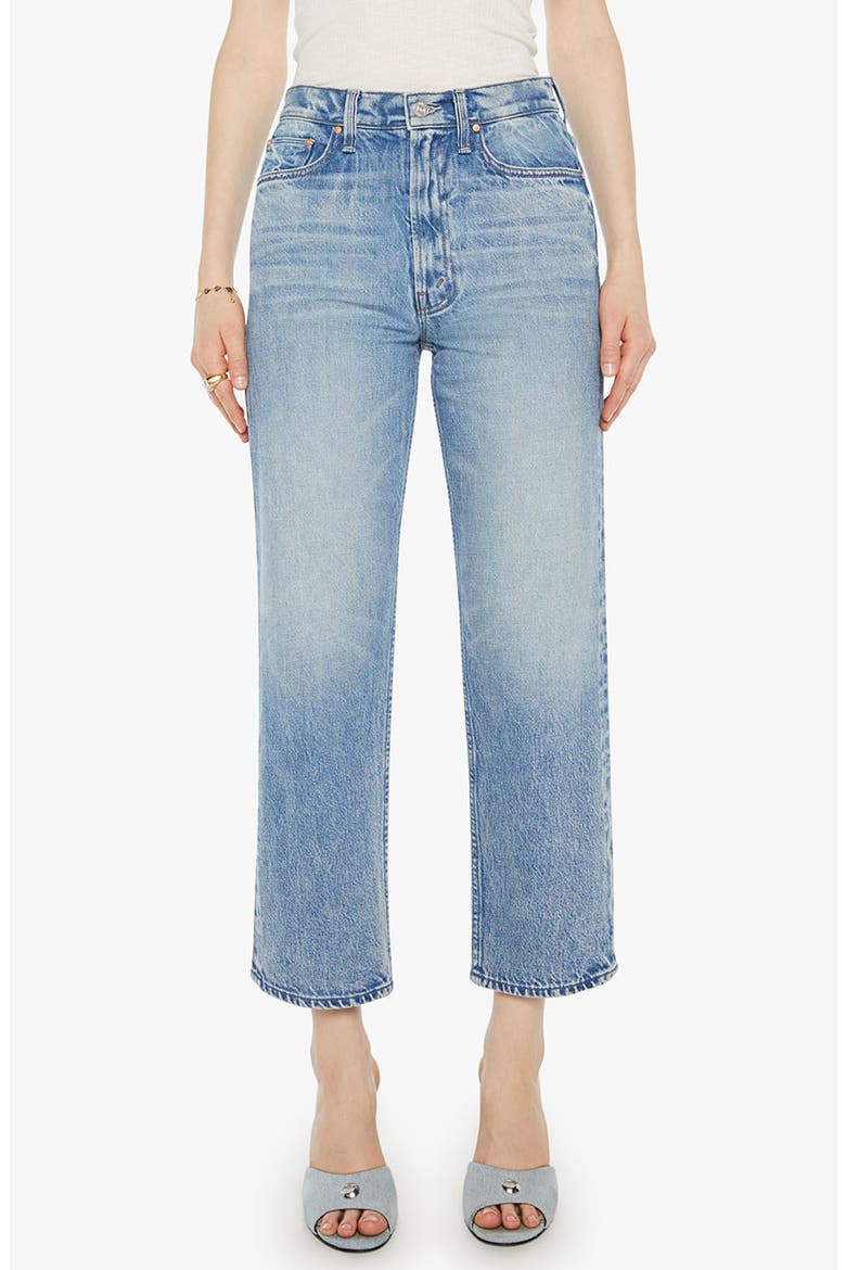 The Newbie High Waist Crop Straight Leg Jeans, Main, color, WIPEOUT