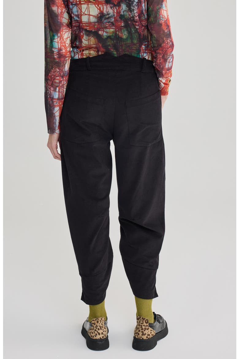 Zoe O-Shape Velvet Pants, Alternate, color, Black