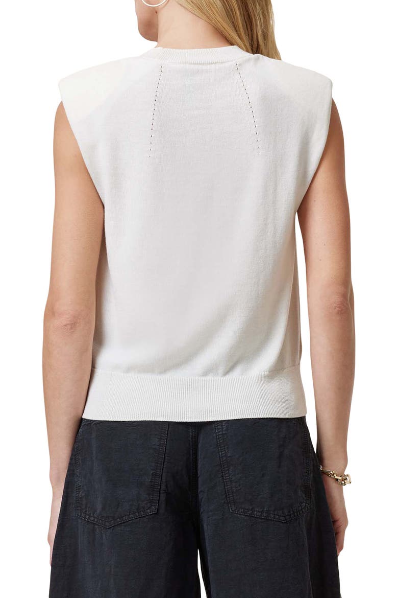 Kayla Cap Sleeve Merino Wool Sweater, Alternate, color, CHALK WHITE