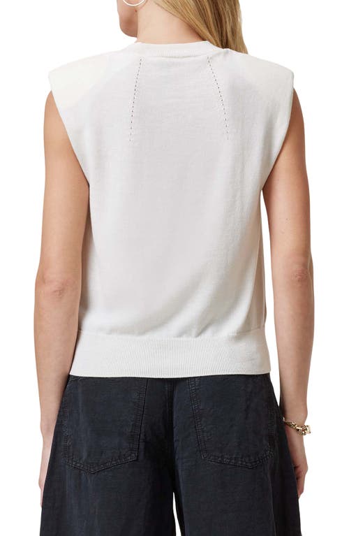 Shop Allsaints Kayla Cap Sleeve Merino Wool Sweater In Chalk White