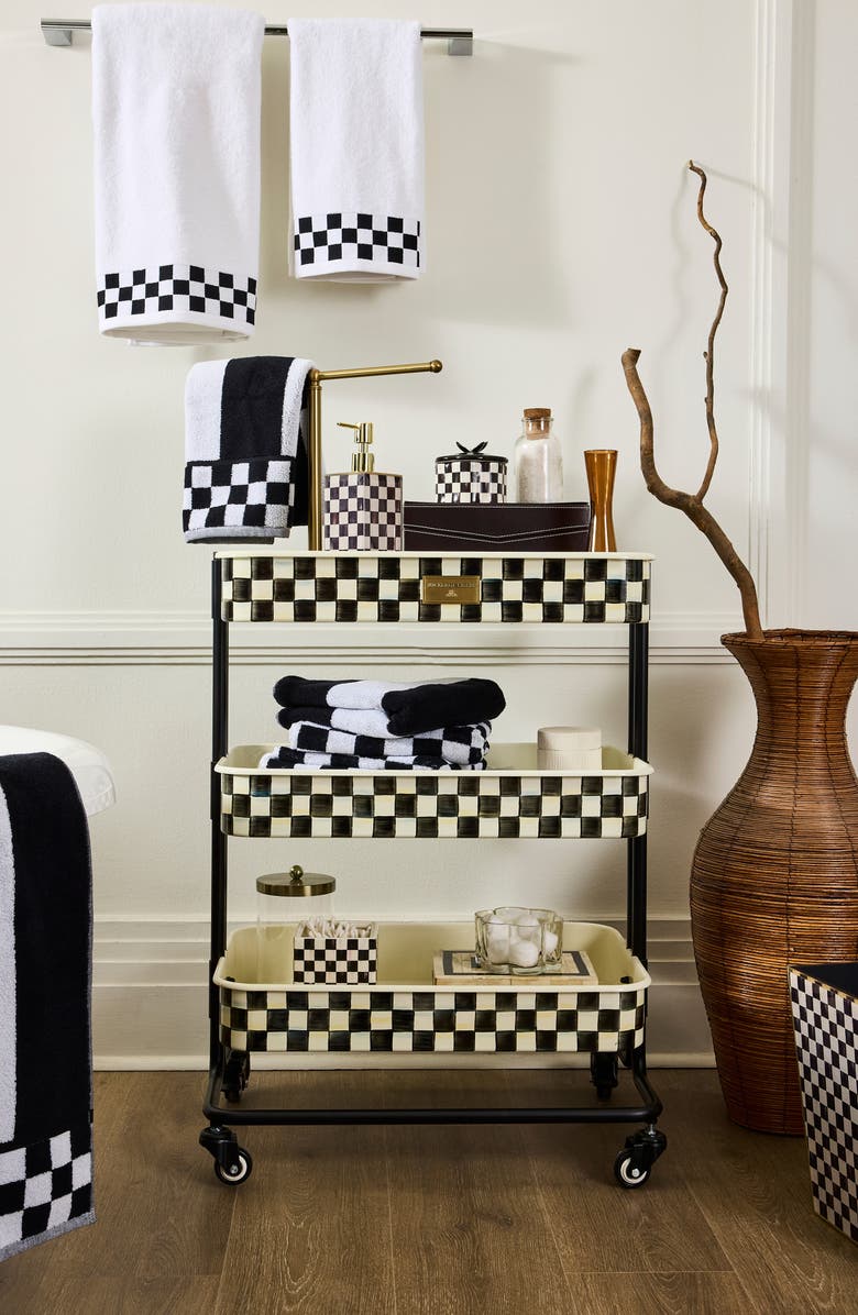 MACKENZIE CHILDS Courtly Check 3-Tier Kitchen Cart, Alternate, color, Courtly