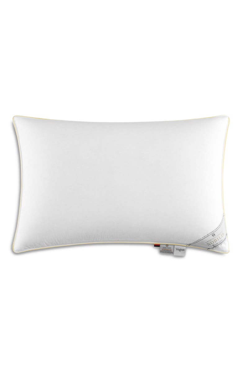 Togas Nobilis Austrian goose down pillow, Main, color, White