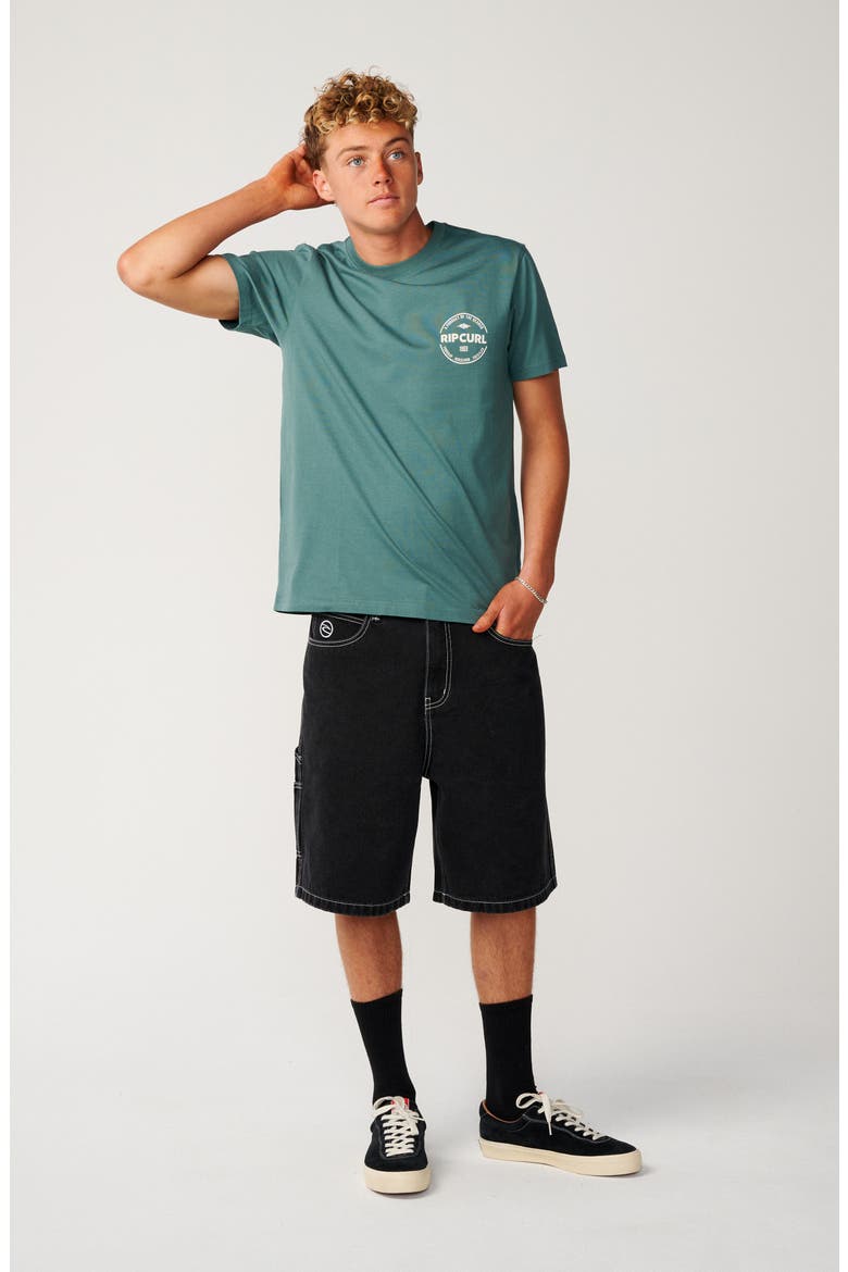 Logo Graphic Cotton T-Shirt, Alternate, color, MUTED GREEN