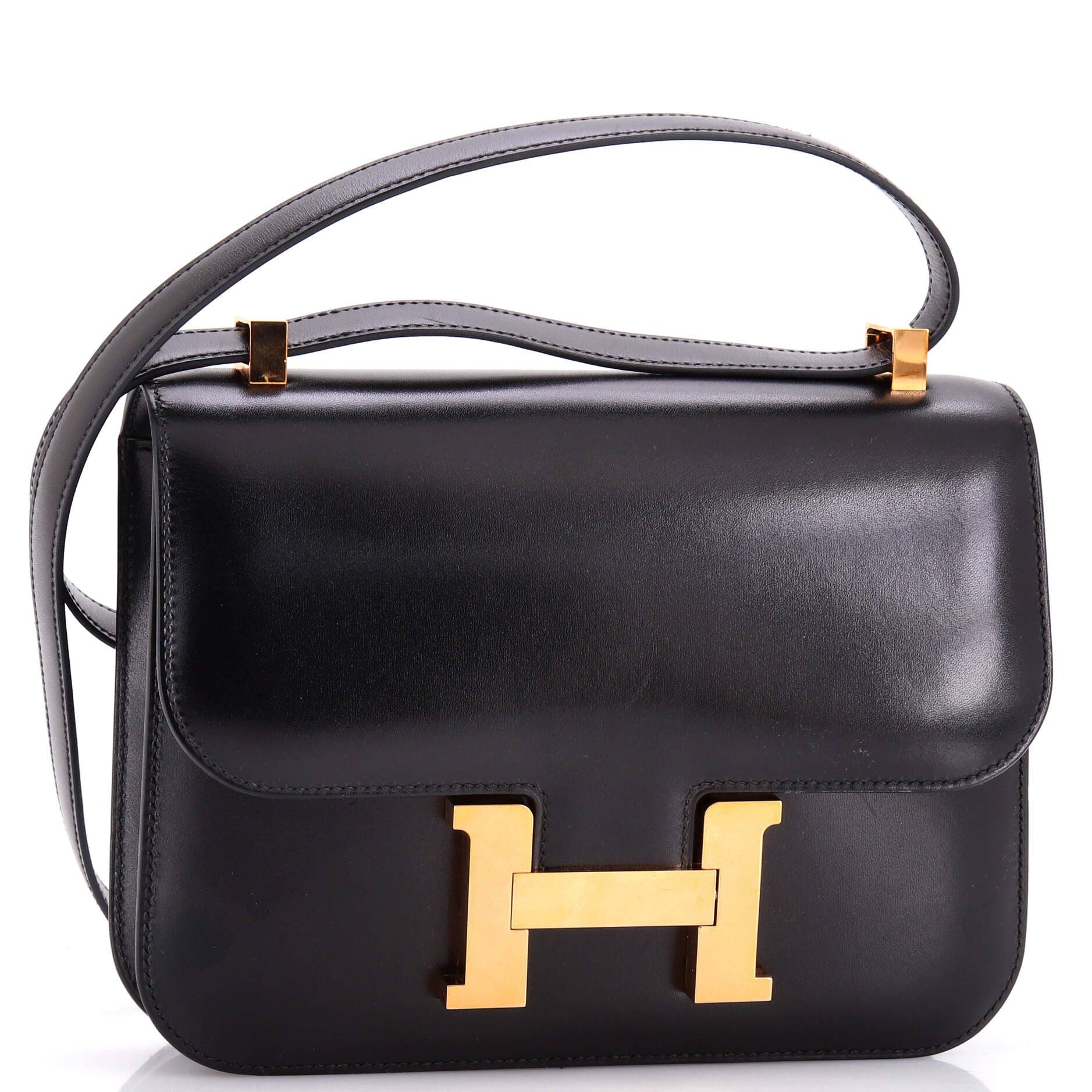 Pre-Owned Hermes Constance NM Bag Box Calf 24, Alternate, color, Noir