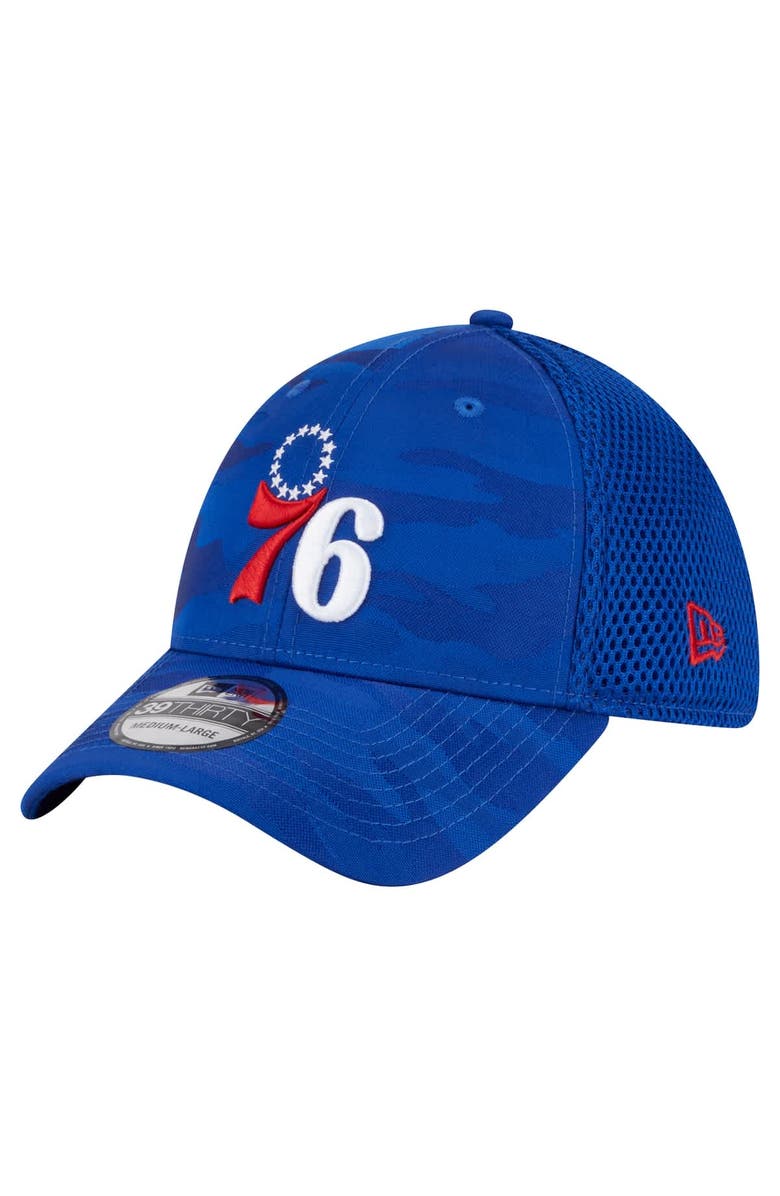 New Era Men's New Era Royal Philadelphia 76ers Subtle Camo 39THIRTY Flex Hat, Alternate, color, Royal