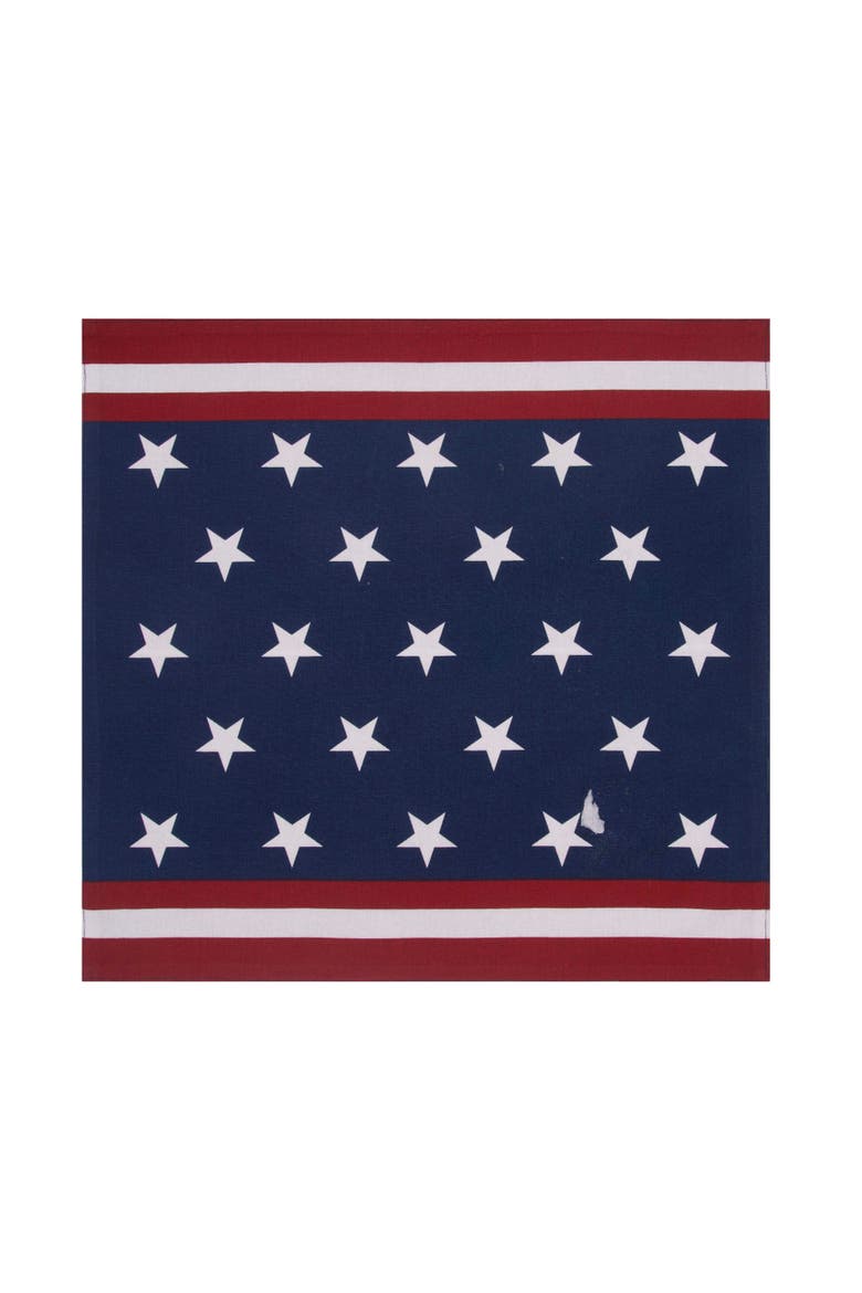 Stars & Stripes American Flag 100% Cotton Set of 6 Cloth Napkins, Alternate, color, Red
