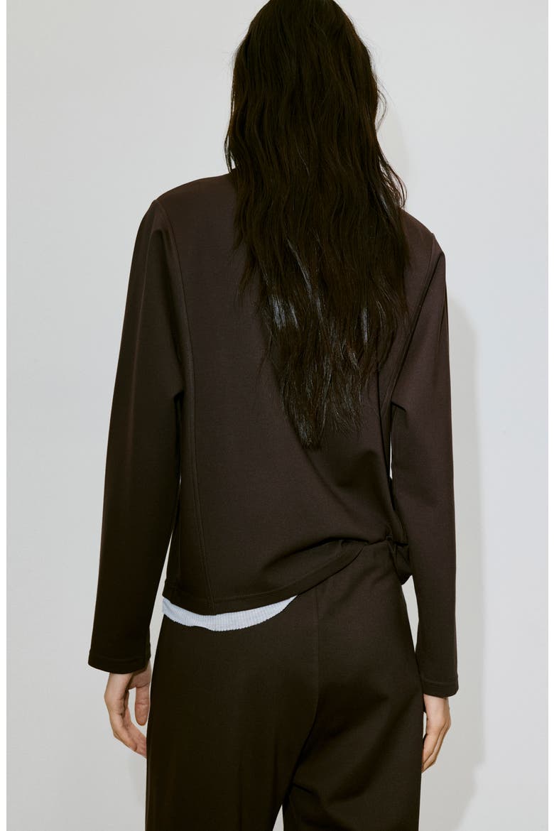 Half Zip Sweatshirt, Alternate, color, BROWN
