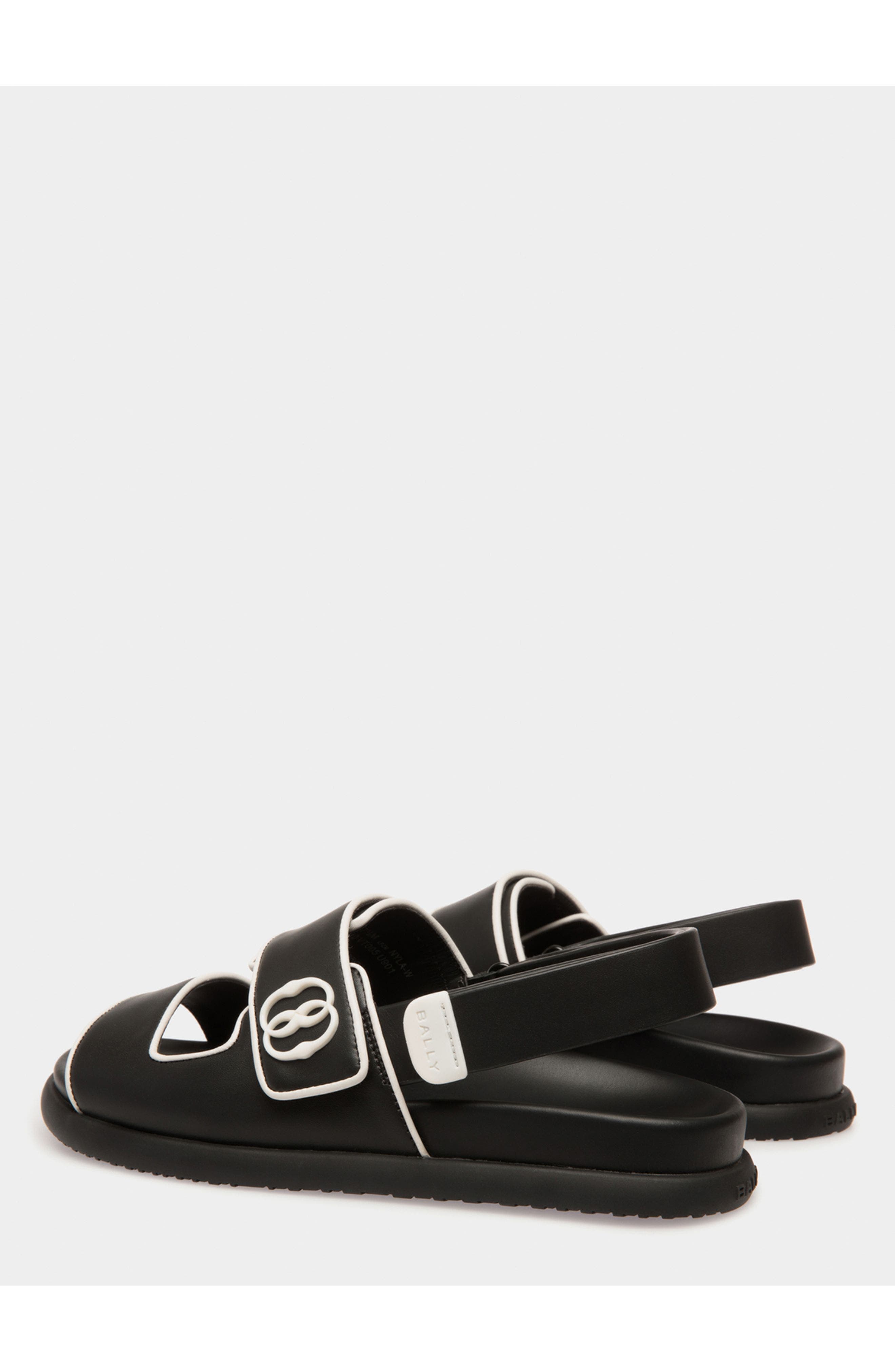 Bally Newport Flat Sandal, Alternate, color, Black