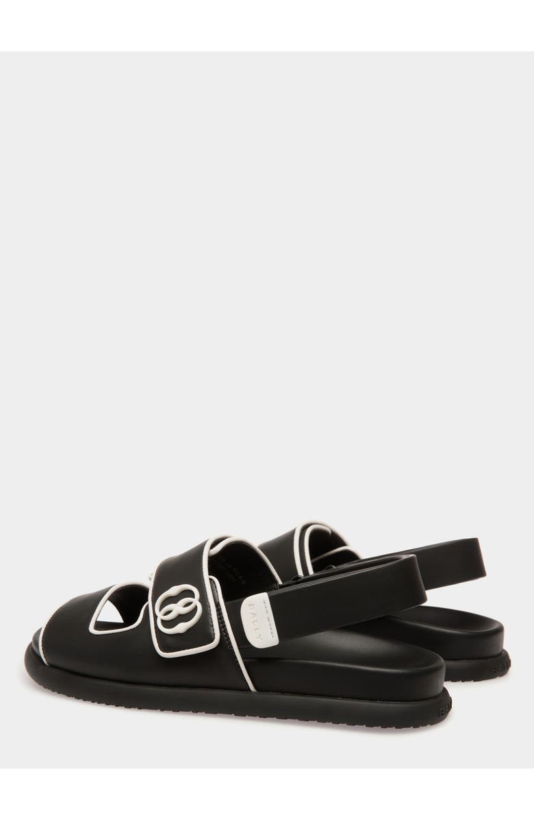 Bally Newport Flat Sandal, Alternate, color, Black