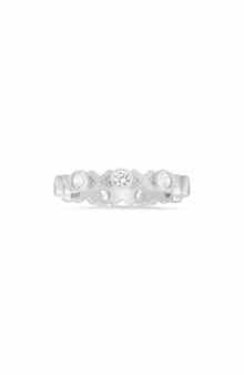 Queen Jewels XO Cubic Zirconia Eternity Band Ring