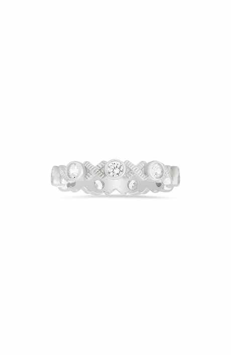 Queen Jewels XO Cubic Zirconia Eternity Band Ring