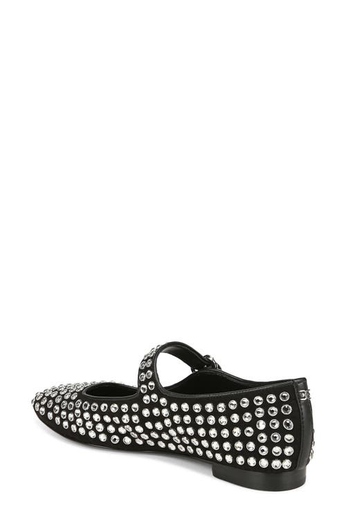 Sam Edelman Womens Faux Suede Rhinestone Mary Janes In Black