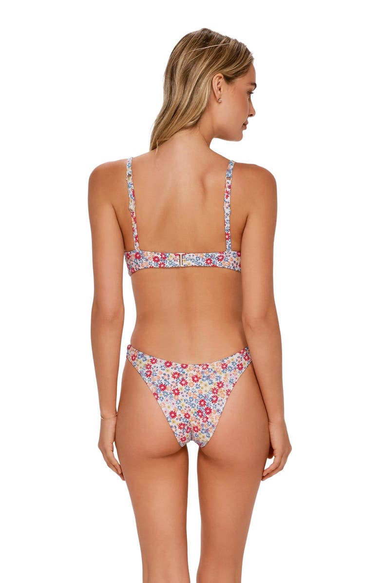 Swim Systems Pom Pom Annalee Underwire Bikini Swimsuit Top, Alternate, color, Prairie Petals