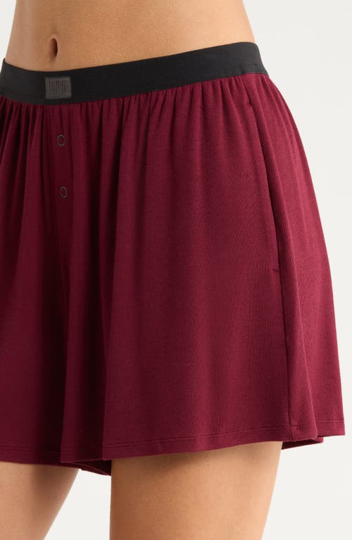 Lunya Ribbed Short Pajamas In Red