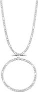 DELMAR Figaro Chain Bracelet & Necklace Set