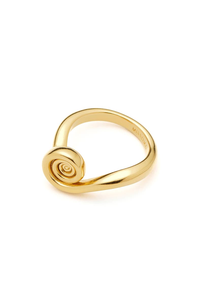 Missoma Spiral Statement Ring, Alternate, color, Gold
