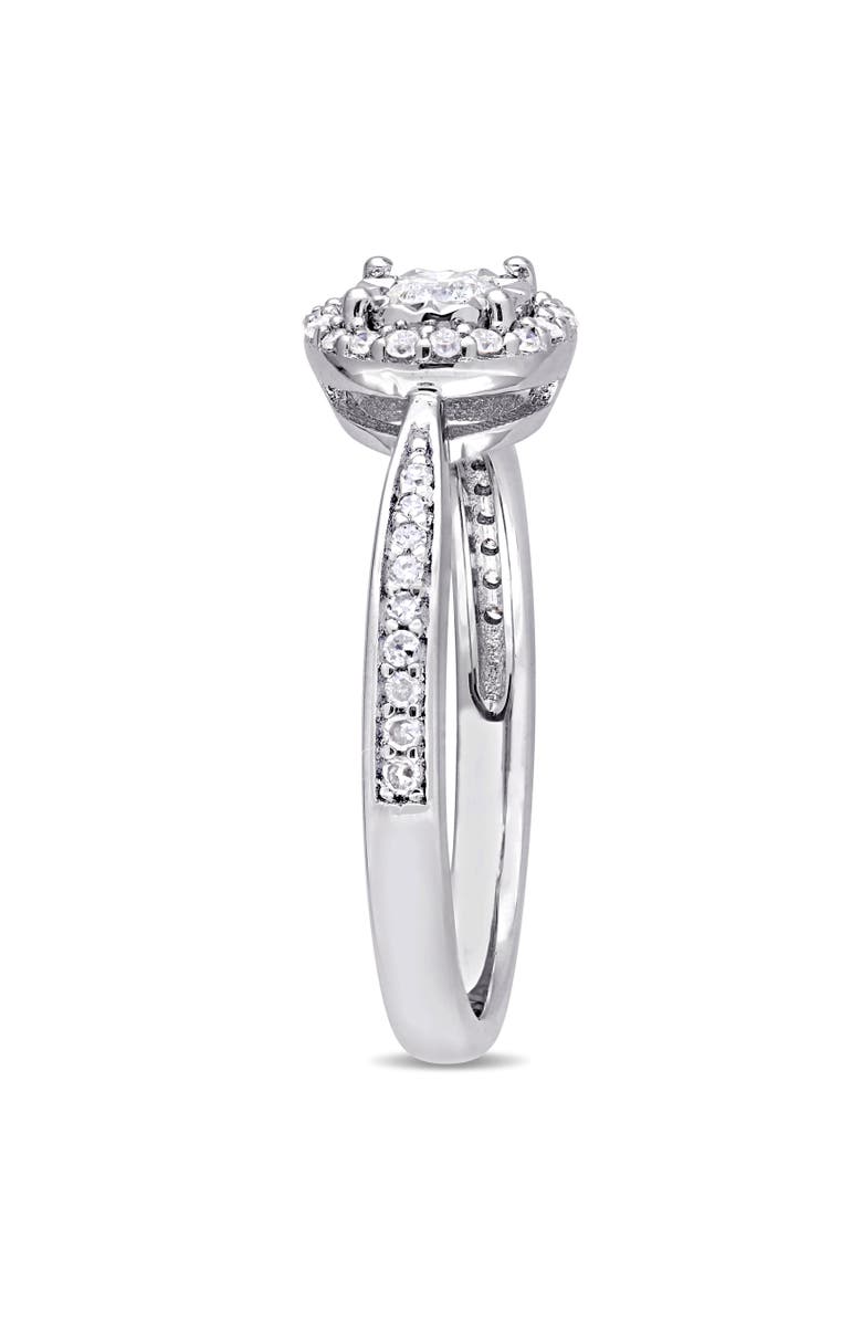Julianna B. Diamond Halo Ring Sterling Silver, Alternate, color, Sterling Silver