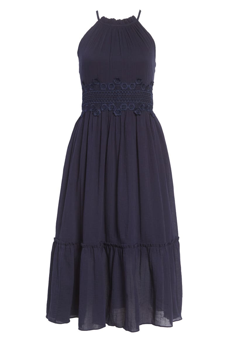 Halter Sundress, Alternate, color, NAVY