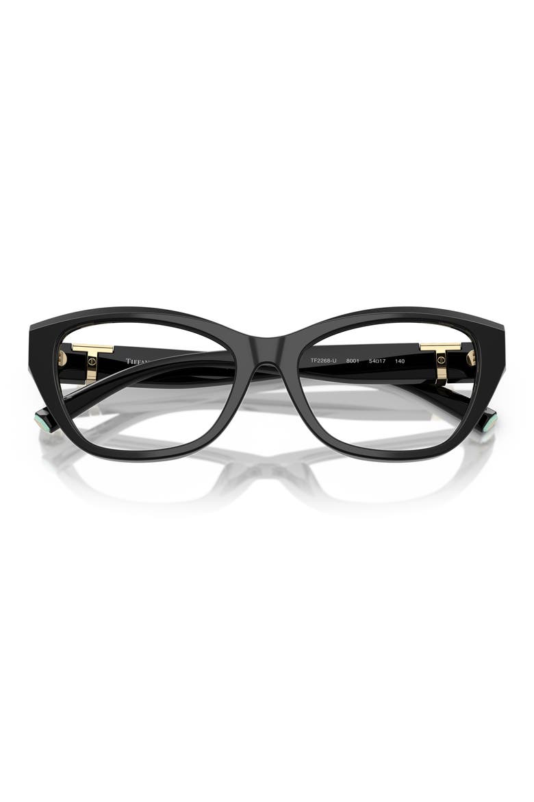 54mm Cat Eye Optical Glasses, Alternate, color, BLACK/ DEMO LENS