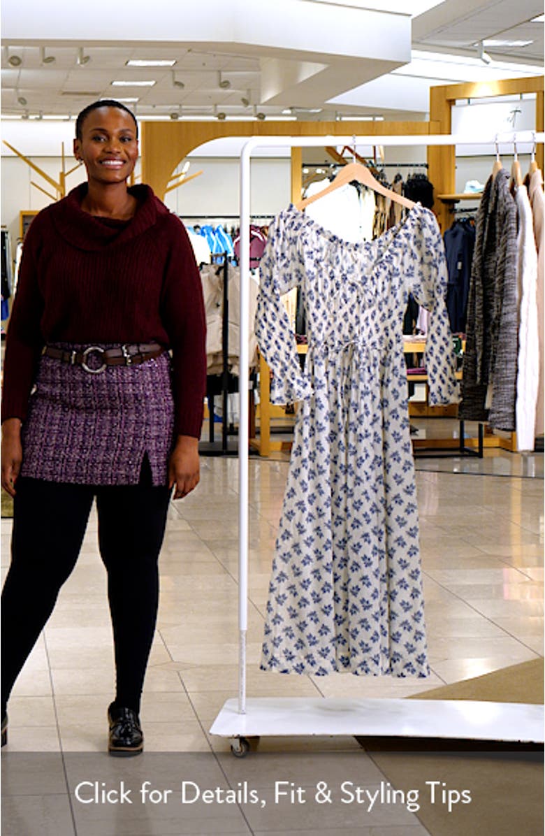 Kaira Floral Convertible Organic Cotton Poplin Dress, sales video thumbnail