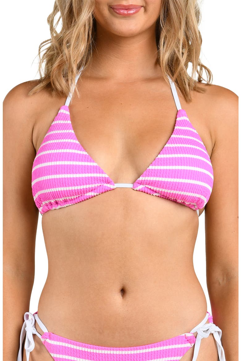 Brenton Triangle Bikini Top, Main, color, POP PINK
