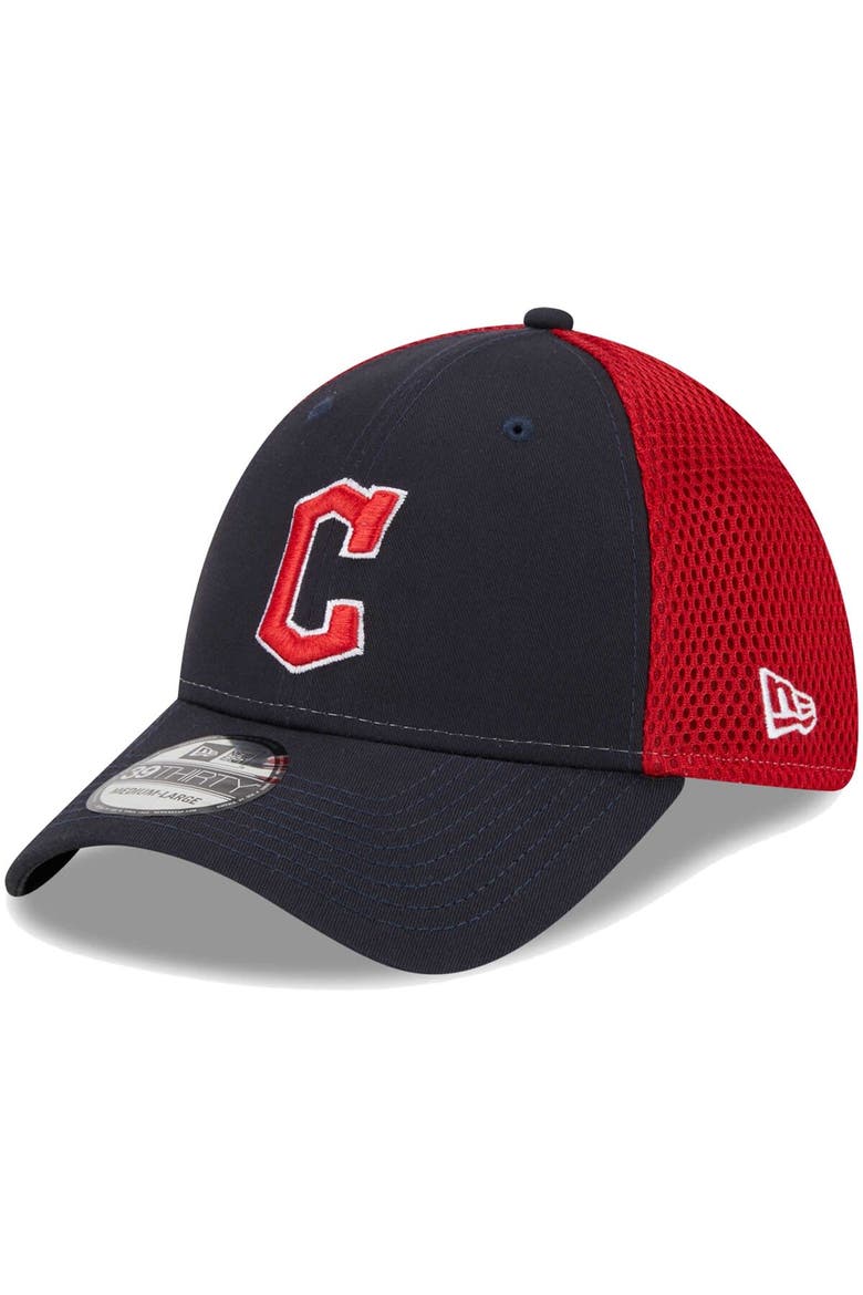 Men's New Era Navy Cleveland Guardians Team Neo 39THIRTY Flex Hat, Main, color, Navy