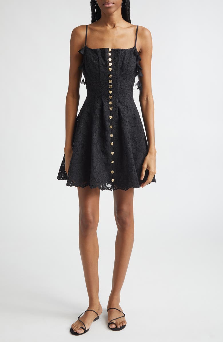 Camilla Flamenco Folklore Lace Corset Minidress, Main, color, Flamenco Folklore