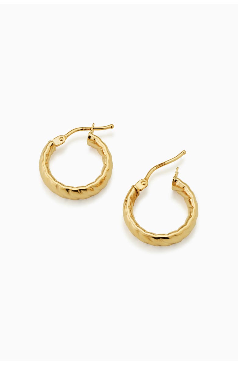 Oradina 14K Gold Cobra Hoops Earrings, Alternate, color, 