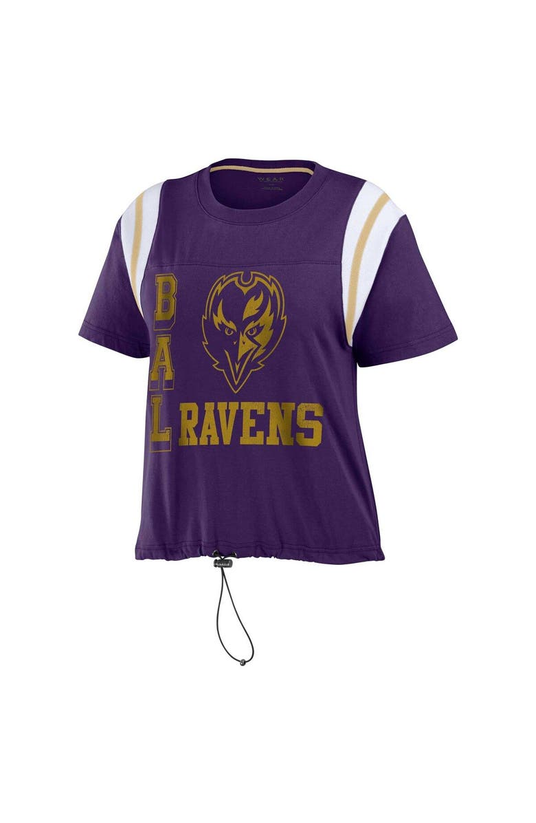 WEAR by Erin Andrews Women's WEAR by Erin Andrews Purple Baltimore Ravens Cinched Colorblock T-Shirt, Alternate, color, Purple