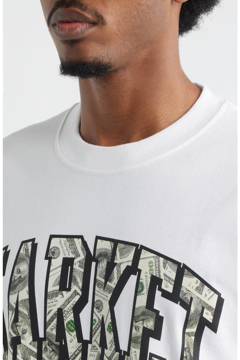 Money Arc Graphic T-Shirt, Alternate, color, WHITE