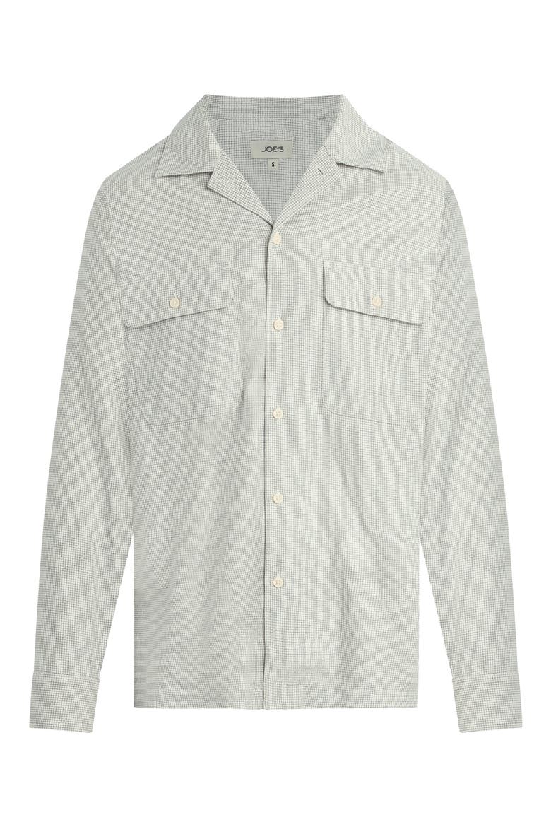 Writers Long Sleeve Camp Shirt, Alternate, color, NAVY CHECK