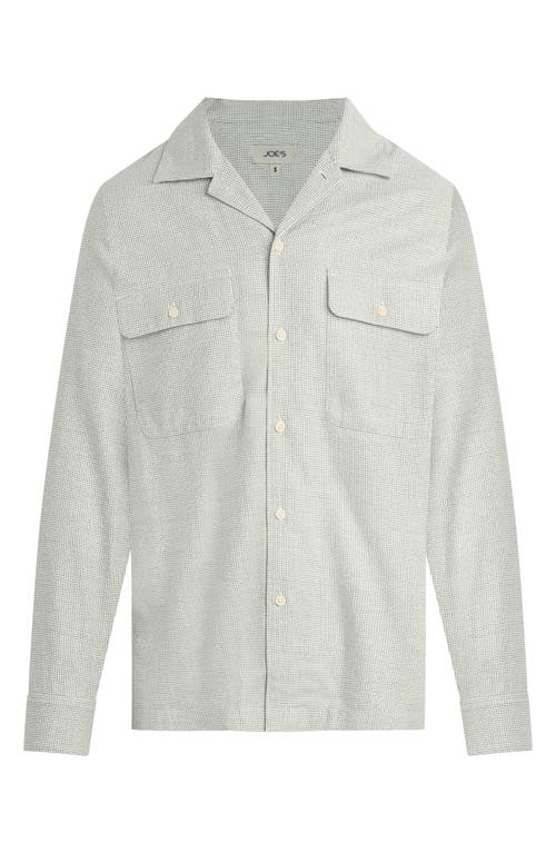 Joe's Writers Long Sleeve Camp Shirt In Navy Check