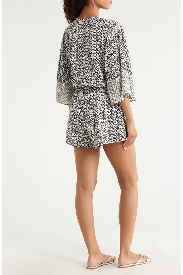 Print Cover-Up Romper, Alternate, color, BLACK ZINA