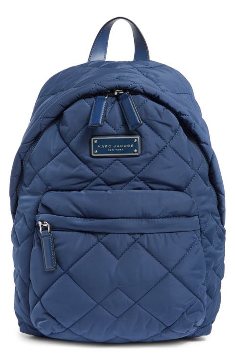 Quilted Nylon School Backpack